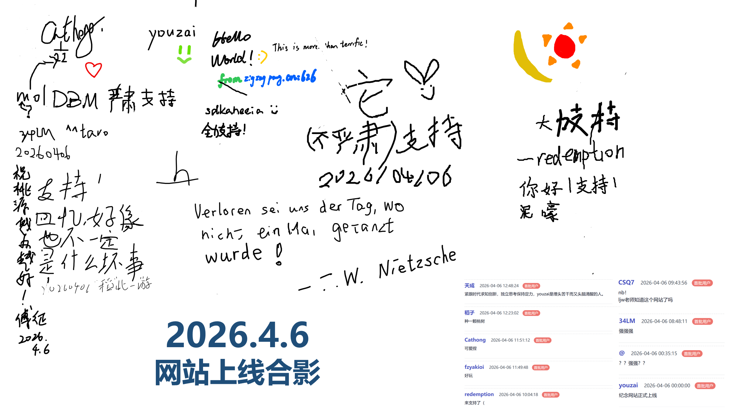 网站上线合影